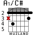 A7/C# for guitar - option 1
