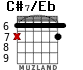 C#7/Eb for guitar