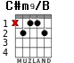 C#m9/B for guitar