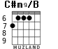 C#m9/B for guitar - option 2
