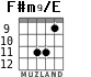 F#m9/E for guitar - option 4