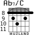 Ab7/C for guitar - option 3