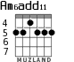 Am6add11 for guitar - option 4