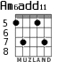 Am6add11 for guitar - option 5