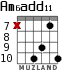 Am6add11 for guitar - option 8