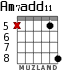 Am7add11 for guitar - option 4
