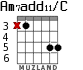 Am7add11/C for guitar - option 1