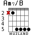 Am7/B for guitar - option 2