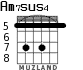Am7sus4 for guitar - option 6