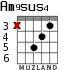 Am9sus4 for guitar - option 4