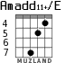 Amadd11+/E for guitar - option 4