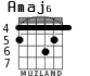 Amaj6 for guitar - option 3