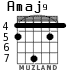 Amaj9 for guitar - option 5