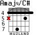 Amaj9/C# for guitar - option 2