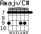 Amaj9/C# for guitar - option 4