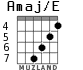 Amaj/E for guitar - option 4