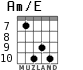 Am/E for guitar - option 6