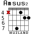 Amsus2 for guitar - option 4