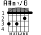 A#m7/G for guitar - option 1