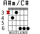 A#m/C# for guitar - option 3