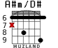 A#m/D# for guitar - option 3
