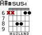 A#msus4 for guitar - option 4