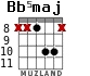 Bb5maj for guitar - option 3