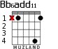Bb6add11 for guitar - option 2