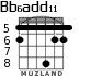 Bb6add11 for guitar - option 6