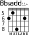 Bb6add11+ for guitar - option 5