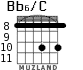 Bb6/C for guitar - option 4