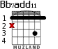 Bb7add11 for guitar - option 1