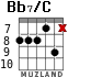 Bb7/C for guitar - option 2