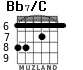 Bb7/C for guitar - option 3