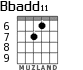Bbadd11 for guitar - option 3