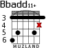 Bbadd11+ for guitar - option 3