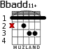 Bbadd11+ for guitar - option 1