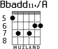 Bbadd11+/A for guitar - option 5