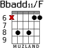 Bbadd11/F for guitar - option 4