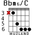 Bbm6/C for guitar - option 2
