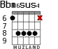 Bbm6sus4 for guitar - option 4