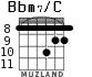 Bbm7/C for guitar - option 3