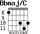 Bbmaj/C for guitar - option 6