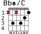 Bbm/C for guitar - option 3
