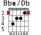 Bbm/Db for guitar - option 1