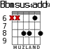 Bbmsus4add9 for guitar - option 5
