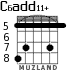 C6add11+ for guitar - option 3