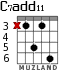 C7add11 for guitar - option 3