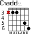 C7add11 for guitar - option 1