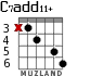 C7add11+ for guitar - option 2